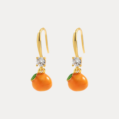 Orange Hook Earrings