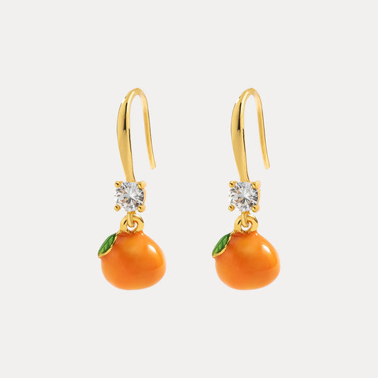 Orange Hook Earrings