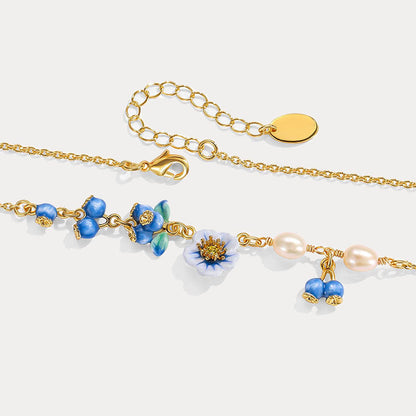 Blueberry Flower Necklace