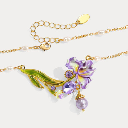 Iris Flower Necklace