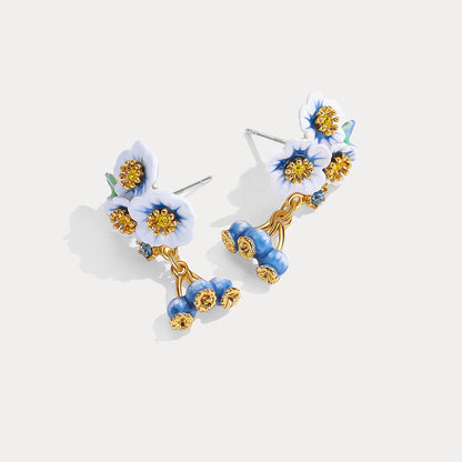 Blueberry Flower Earrings