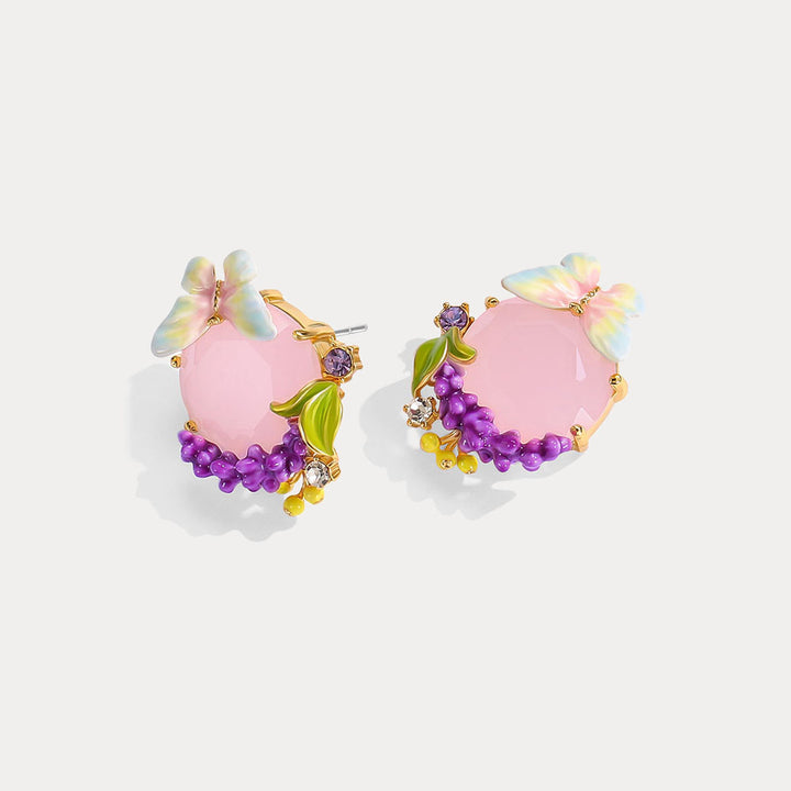 Lavender Butterfly Earrings