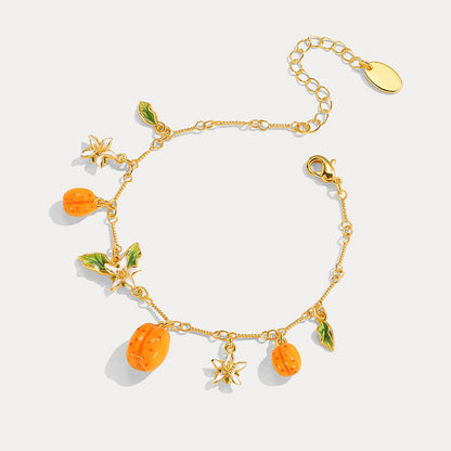 Golden Apricot Flower Bracelet