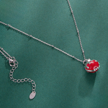 Christmas Apple Locket Necklace