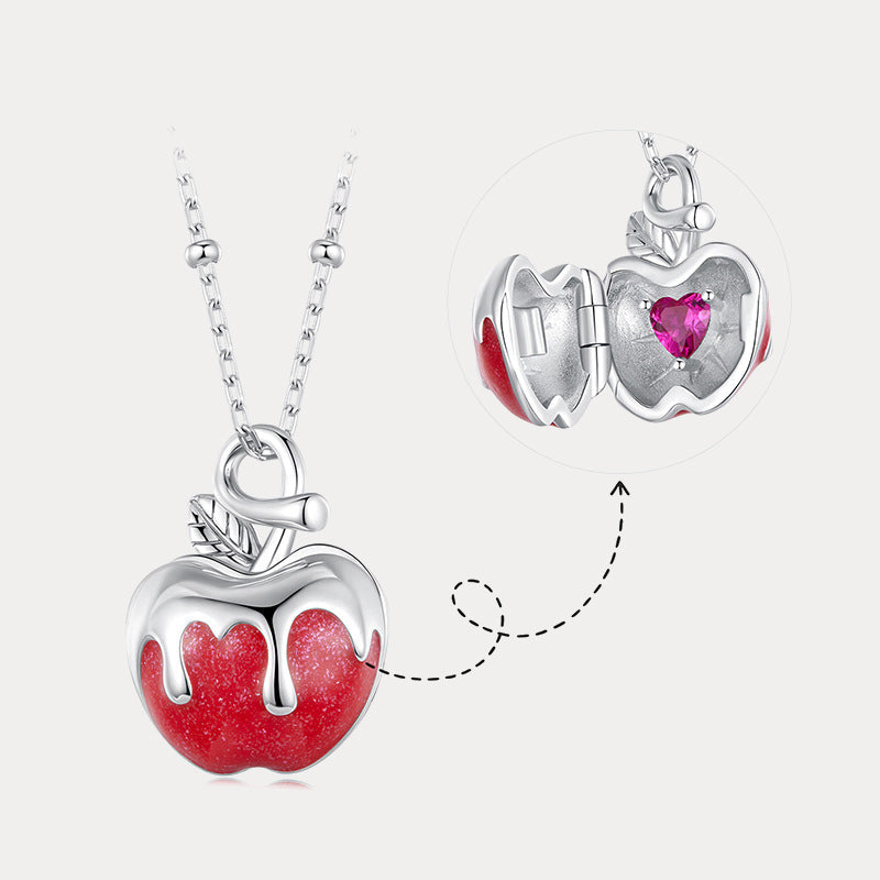 Christmas Apple Locket Necklace