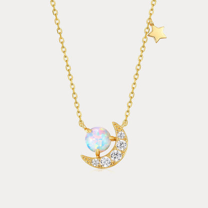 Opal Moon Necklace