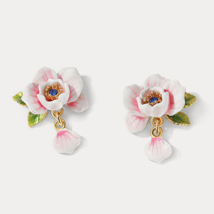 Pink Rose Earrings