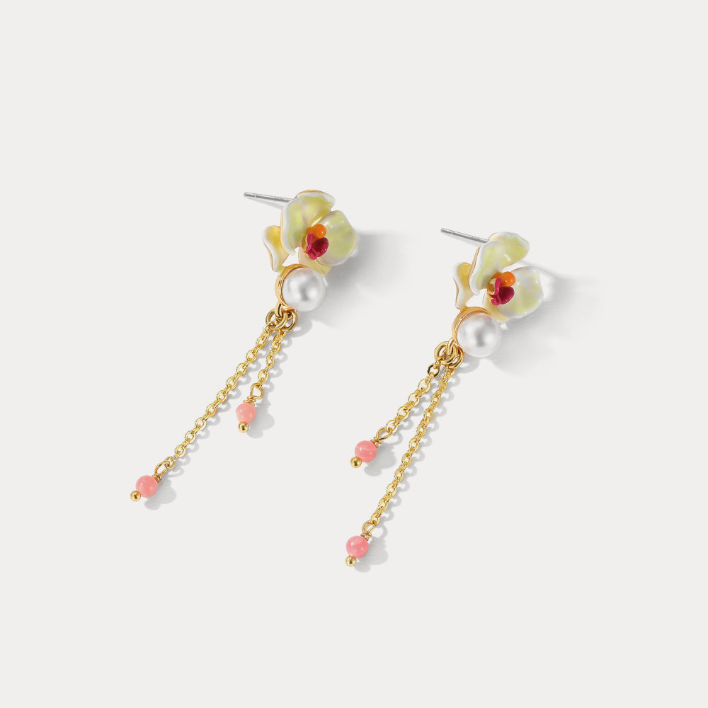 Phalaenopsis Tassel Earrings