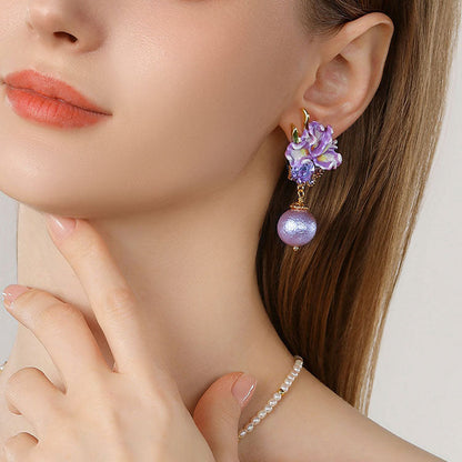 Iris Flower Earrings