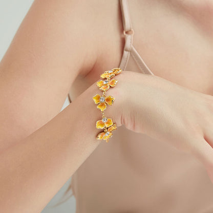 Golden Pansy Bracelet
