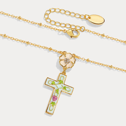 Grape Cross Necklace