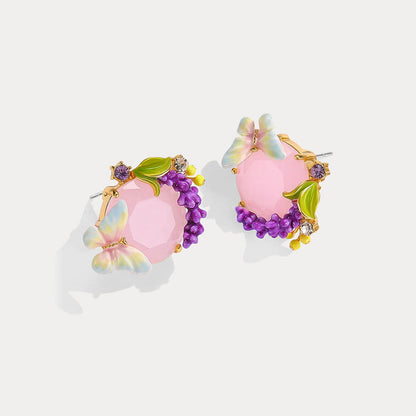 Lavender Butterfly Earrings