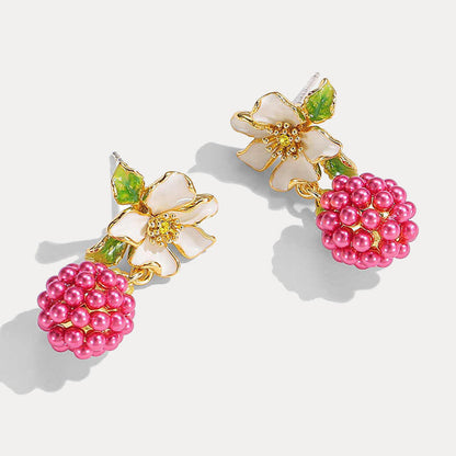 Raspberry Stud Earrings