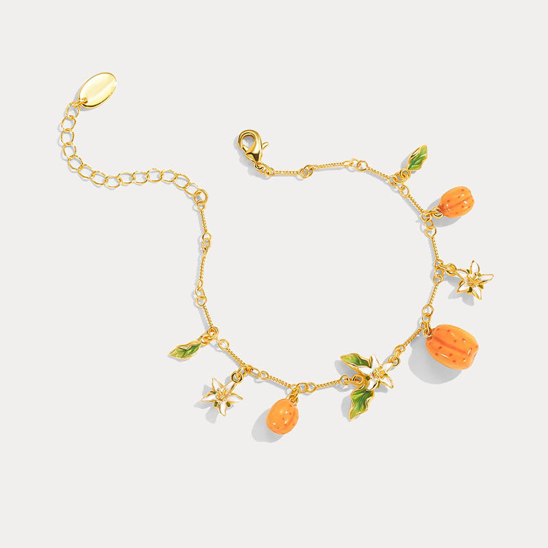 Golden Apricot Flower Bracelet