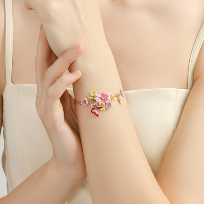 Butterfly Love Flower Bracelet