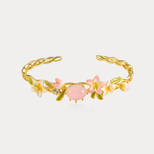 Plumeria Bangle Bracelet