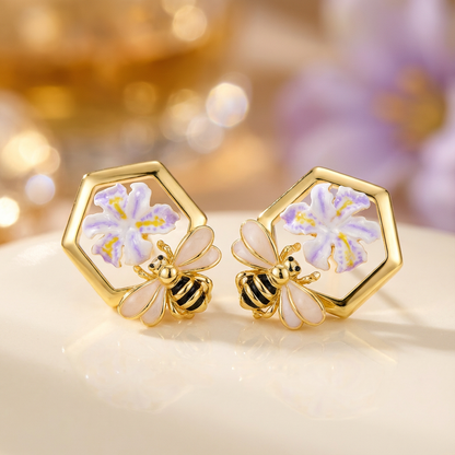 Honey Bee Stud Earrings