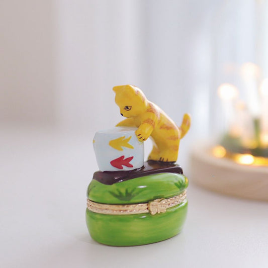 Playful Cat Trinket Box