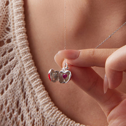 Christmas Apple Locket Necklace
