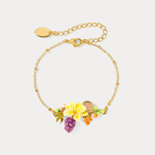 Sweet Grape Flower Bracelet