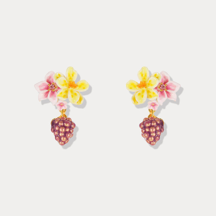 Sweet Grapes Flower Earrings