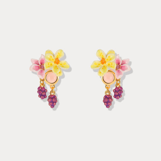 Sweet Grapes Flower Earrings