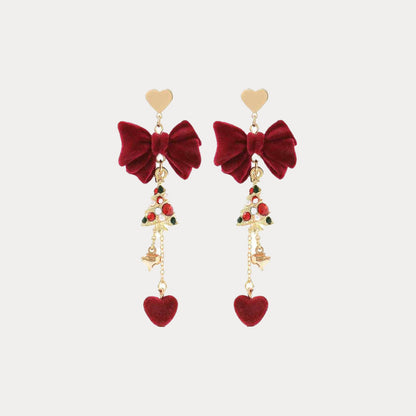 Heart & Christmas Tree Earrings