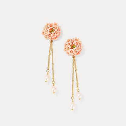 Pink Verbena Earrings