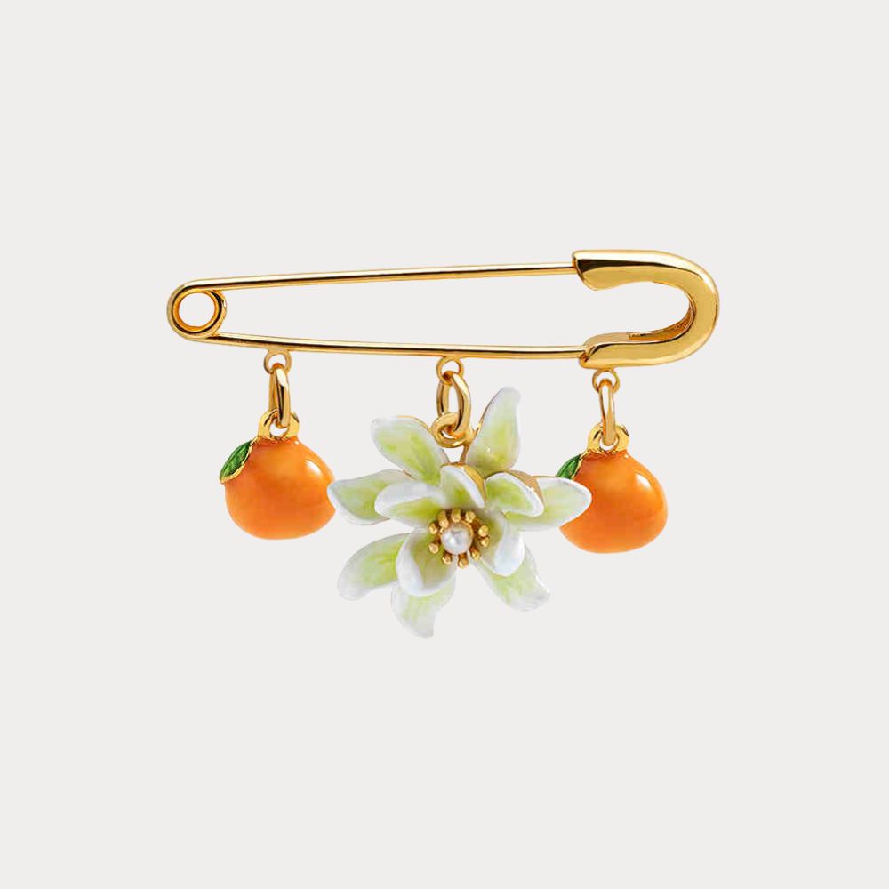 Citrus & Gardenia Brooch