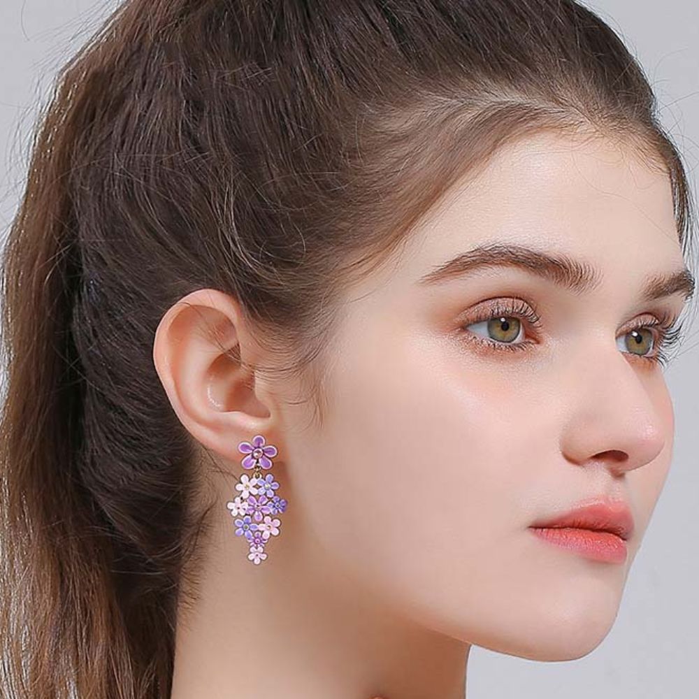 Forget-Me-Not Dangling Earrings