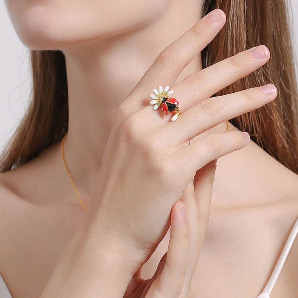 Daisy & Ladybug Ring