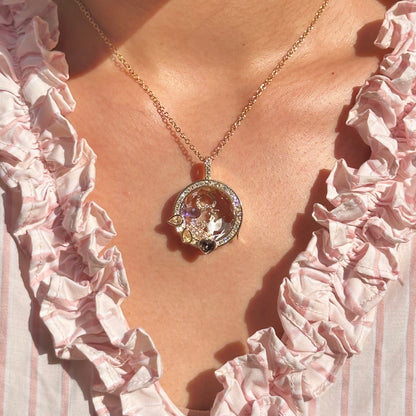 Personalized Heartstone Charm Box Necklace