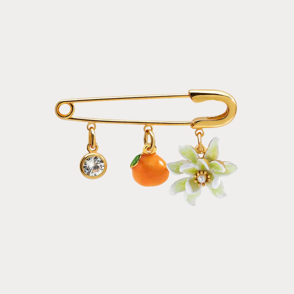 Citrus & Gardenia Brooch