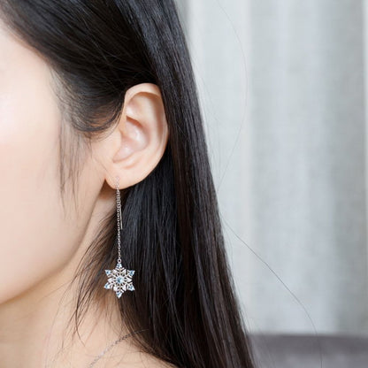 Christmas Snowflake Drop Earrings