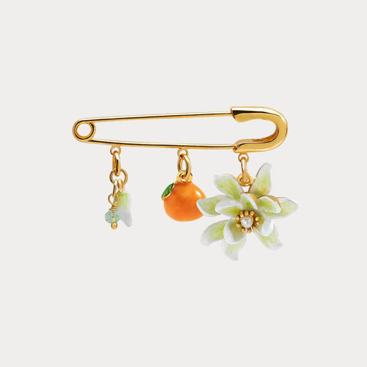 Citrus & Gardenia Brooch