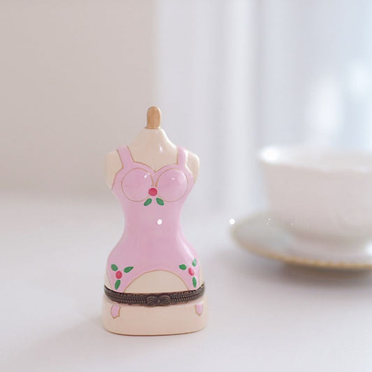 Pink Dress Mannequin Trinket Box