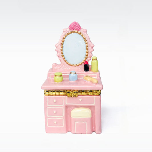 Pink Vanity Table Trinket Box