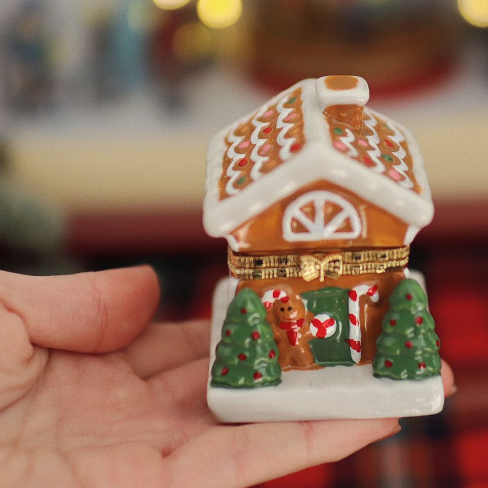 Gingerbread House Christmas Trinket Box