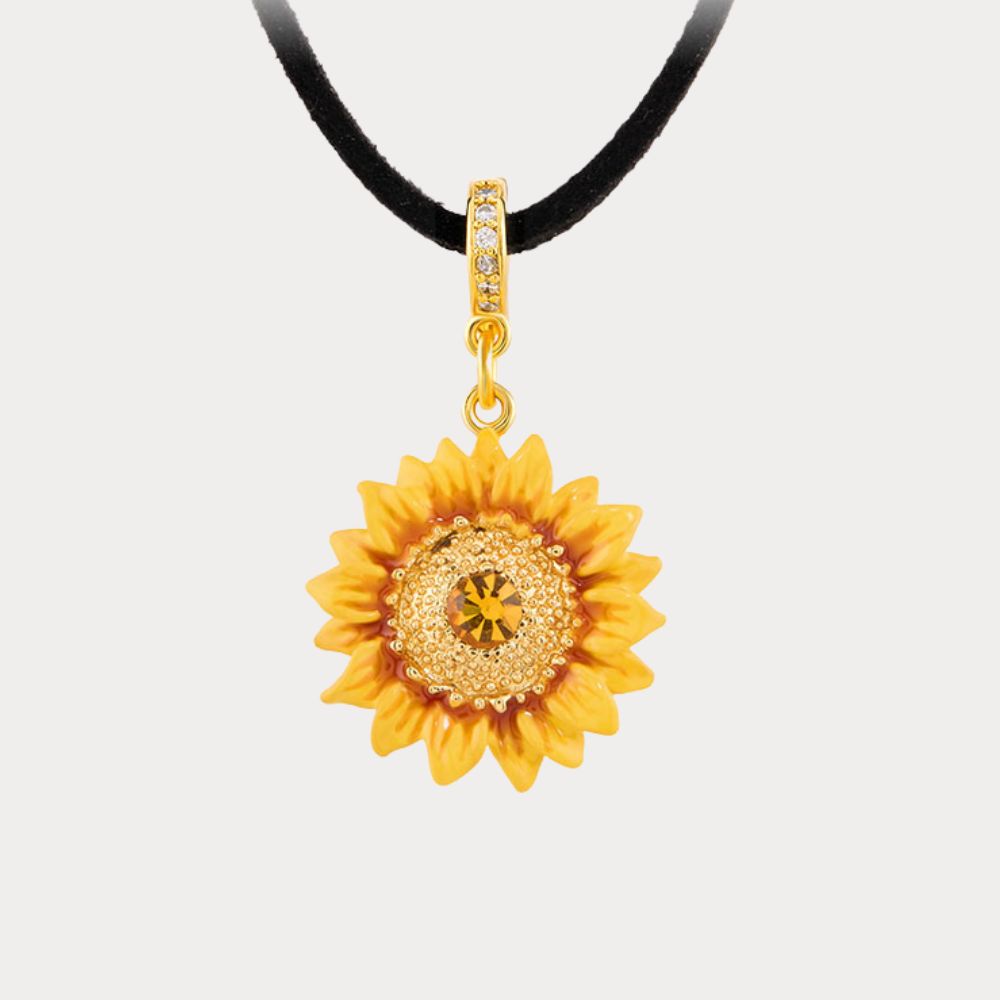 Sunflower Pendant Choker