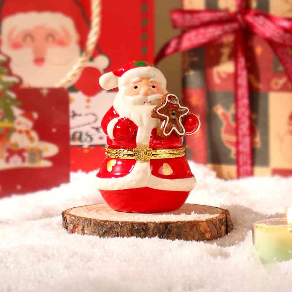 Santa Claus with Gingerbread Trinket Box