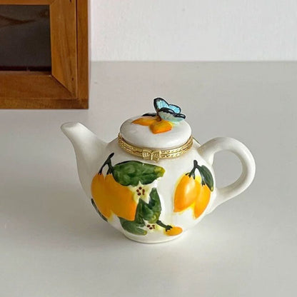 Citrus Charm Teapot Trinket Box