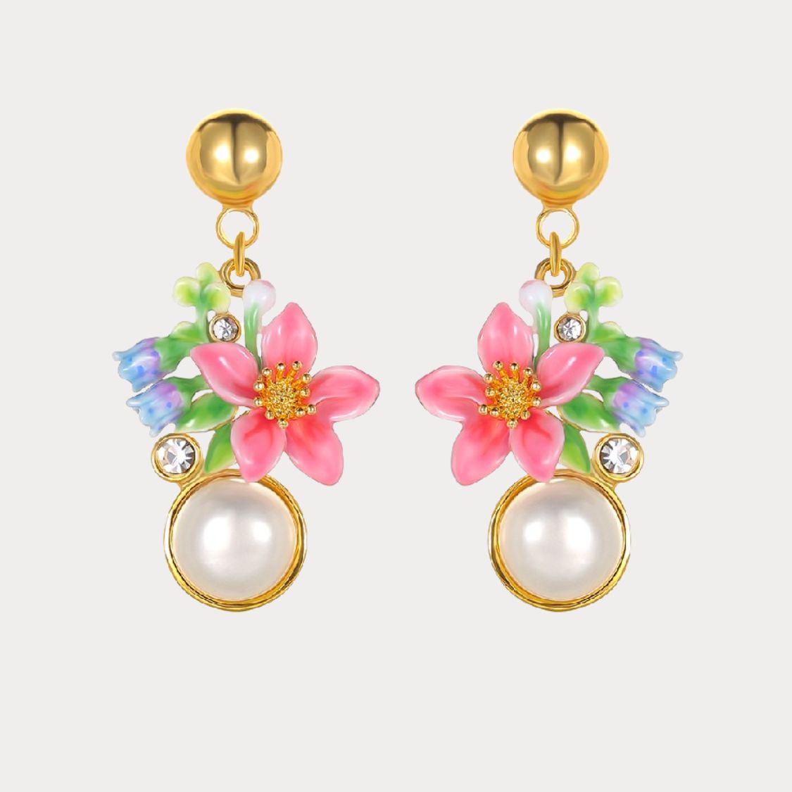 Tropical Blossom Drop Earrings