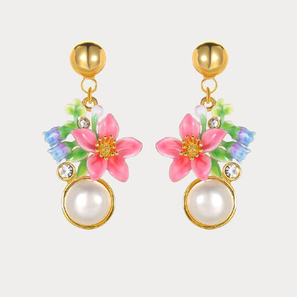 Tropical Blossom Drop Earrings