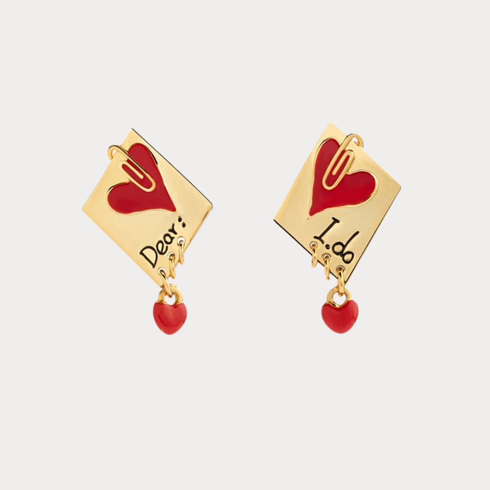 Heart Letter Earrings