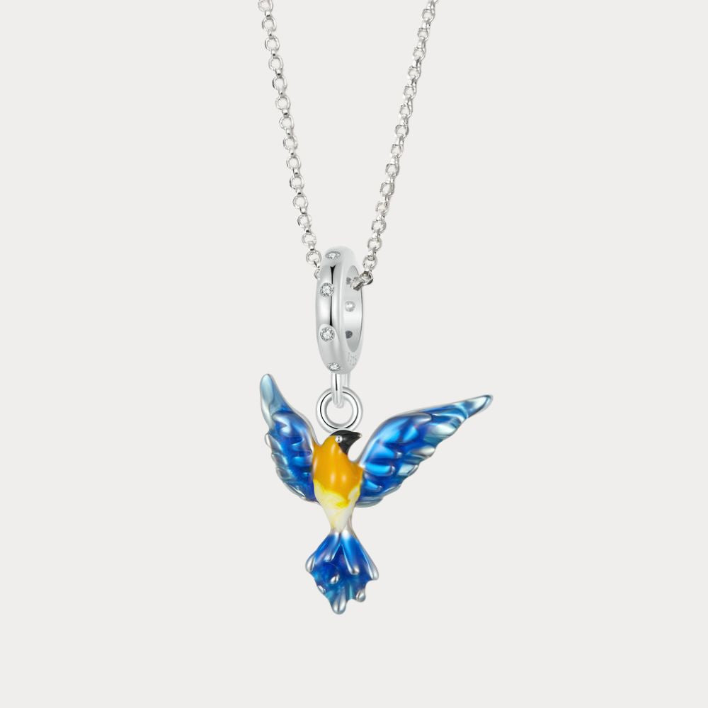 Blue Bird Pendant Necklace