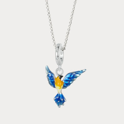 Blue Bird Pendant Necklace