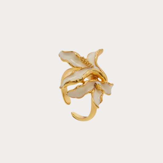 Golden Calla Lily Ring