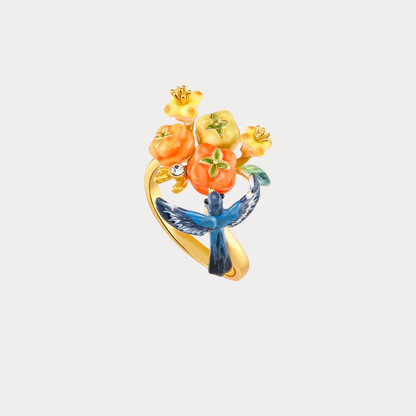 Persimmon Magpie Ring