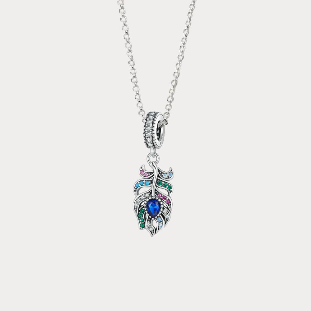 Peacock Feathers Pendant Necklace
