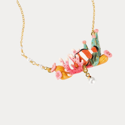 Coral Reef Clownfish Pearl Necklace